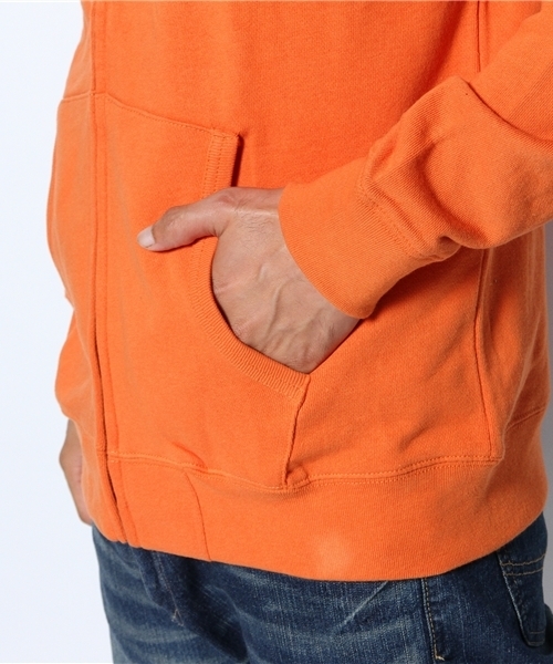 WEGO（ウィゴー）の「WEGO/カラーZIPパーカー（パーカー・メンズ・ホワイト/ブラック/杢グレー/ブルー/ネイビー/イエロー/レッド/オレンジ/ダークグリーン/ワイン・SMALL/MEDIUM/LARGE）」の16枚目の写真