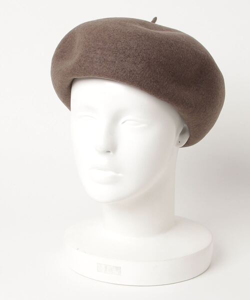 14+(イチヨンプラス)の「ウールバスクベレー帽 / ber(ハンチング/ベレー帽・レディース・ブラック/ネイビー/キャメル/グレー/ピンク/ブルー/モスグリーン/ブラウン/ライトブルー/オフホワイト/ライム/パープル/ライトピンク/イエロー・FREE)」の18枚目の写真