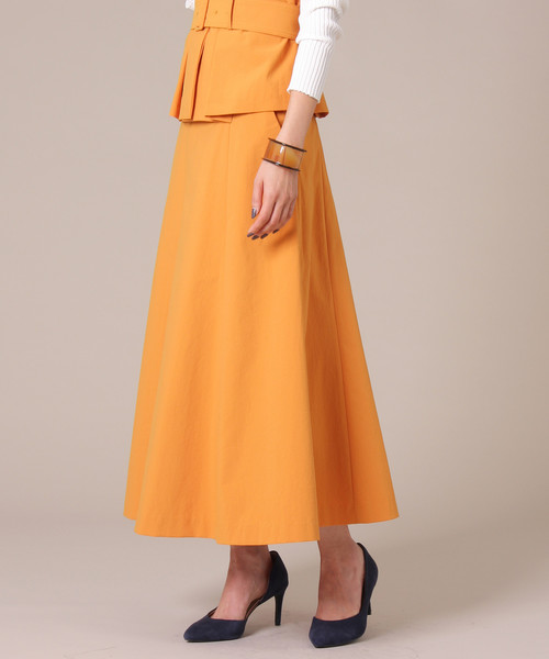 Tiara（ティアラ）の「バックシャーリングスカート（スカート・レディース・グリーン/ラベンダー/キャメル/オレンジ・S/M）」の4枚目の写真