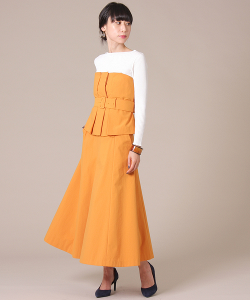 Tiara（ティアラ）の「バックシャーリングスカート（スカート・レディース・グリーン/ラベンダー/キャメル/オレンジ・S/M）」の11枚目の写真