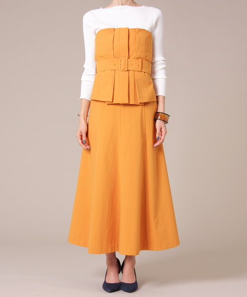 Tiara（ティアラ）の「バックシャーリングスカート（スカート・レディース・グリーン/ラベンダー/キャメル/オレンジ・S/M）」の12枚目の写真