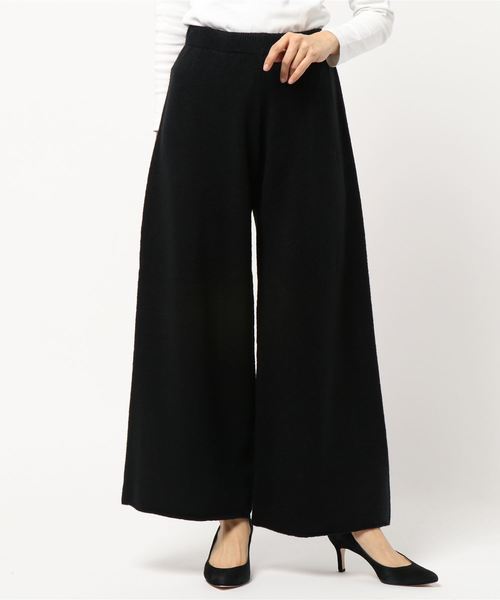 KOBE LETTUCE（コウベレタス）の「もっちりニットワイドパンツ＊レディース/ボトムス/セットアップ[M2338]神戸レタス（その他パンツ・レディース・ブラック/ブラウン/グレー/アイボリー・FREE）」の3枚目の写真