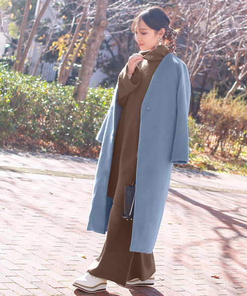 KOBE LETTUCE（コウベレタス）の「もっちりニットワイドパンツ＊レディース/ボトムス/セットアップ[M2338]神戸レタス（その他パンツ・レディース・ブラック/ブラウン/グレー/アイボリー・FREE）」の4枚目の写真