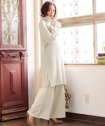 KOBE LETTUCE | もっちりニットワイドパンツ＊レディース/ボトムス/セットアップ[M2338]神戸レタス(その他パンツ)