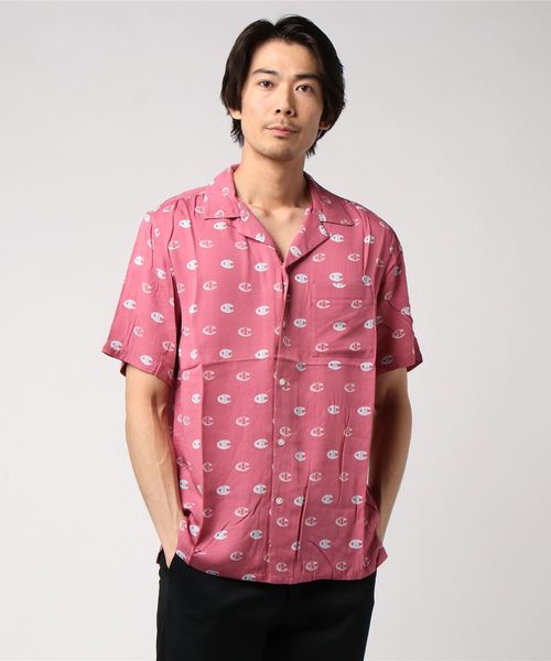 Champion(チャンピオン)の「【Champion/チャンピオン】メンズ キャンパス ショートスリーブシャツ(シャツ/ブラウス・メンズ・ブラック/サックスブルー/ネイビー/ライトピンク・LARGE/MEDIUM/X-LARGE)」の4枚目の写真