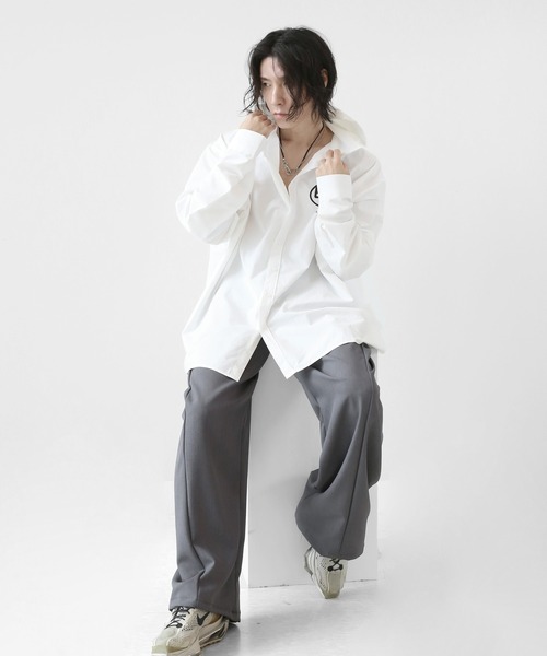 minsobi(ミンソビ)の「フードシャツパーカー(シャツ/ブラウス・メンズ・ホワイト/ブラック/ブラック系その他/ホワイト系その他・FREE)」の17枚目の写真