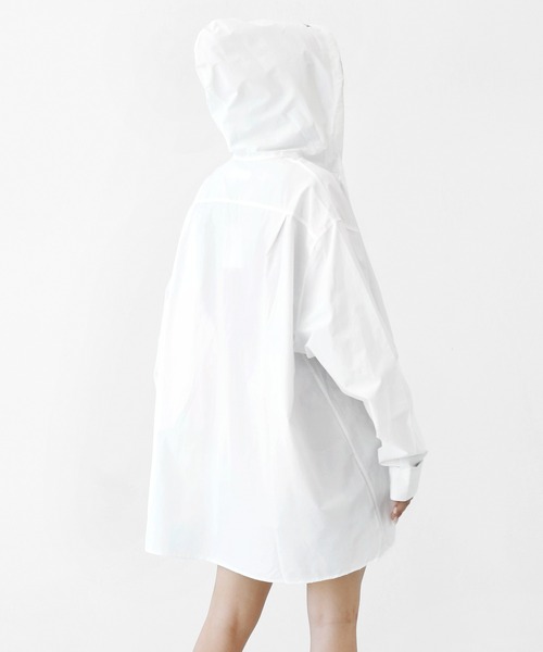 minsobi(ミンソビ)の「フードシャツパーカー(シャツ/ブラウス・メンズ・ホワイト/ブラック/ブラック系その他/ホワイト系その他・FREE)」の15枚目の写真