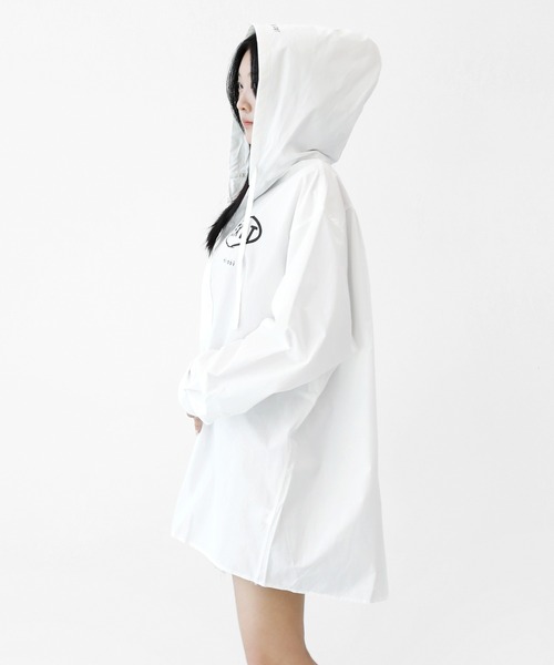 minsobi(ミンソビ)の「フードシャツパーカー(シャツ/ブラウス・メンズ・ホワイト/ブラック/ブラック系その他/ホワイト系その他・FREE)」の14枚目の写真