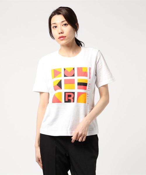 Reebok(リーボック)の「Gigi Hadid CL GH SS Tシャツ(Tシャツ/カットソー・レディース・ホワイト/ブラック・MEDIUM/X-LARGE/X-SMALL)」の2枚目の写真