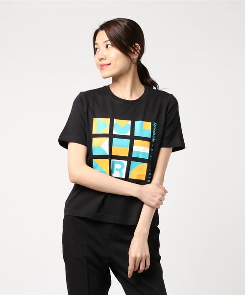 Reebok(リーボック)の「Gigi Hadid CL GH SS Tシャツ(Tシャツ/カットソー・レディース・ホワイト/ブラック・MEDIUM/X-LARGE/X-SMALL)」の1枚目の写真