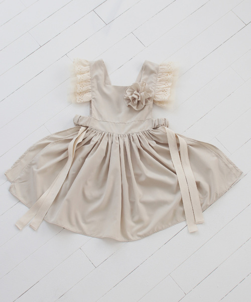 Rora（ローラ）の「コジー エプロン ドレス(2color)（エプロン・キッズ・ベージュ/ラベンダー・S/M）」の16枚目の写真