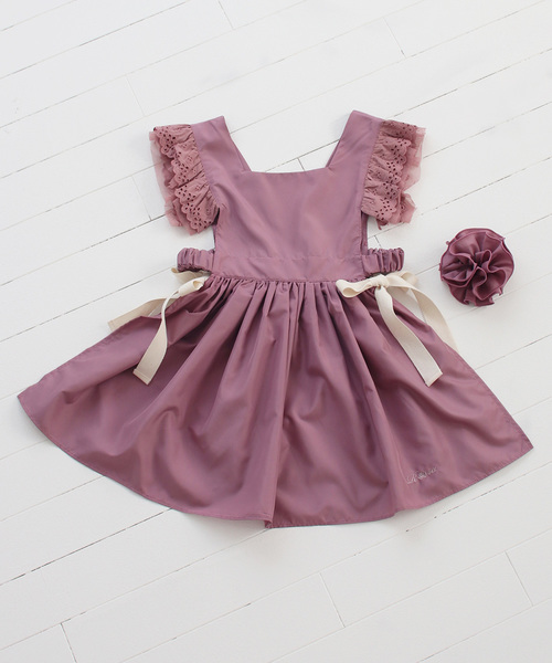 Rora（ローラ）の「コジー エプロン ドレス(2color)（エプロン・キッズ・ベージュ/ラベンダー・S/M）」の17枚目の写真