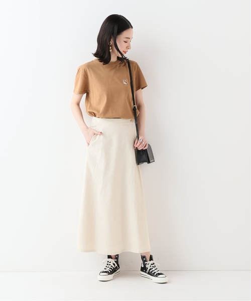 SLOBE IENA(スローブイエナ)の「MAISON KITSUNE HEAD PATCH Tシャツ(Tシャツ/カットソー・レディース・ベージュ/レッド・FREE)」の5枚目の写真