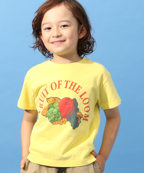 FRUIT OF THE LOOM（フルーツオブザルーム）の「【Fruit Of The Loom(フルーツオブザルーム)】別注ロゴS/S T(KIDS)（Tシャツ/カットソー・キッズ・ブルー/イエロー/ホワイト/ピンク・X-LARGE/XX-LARGE/SMALL/MEDIUM/LARGE）」の4枚目の写真