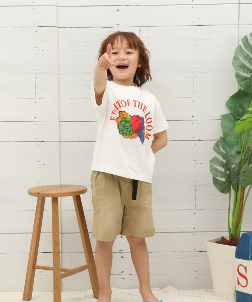 FRUIT OF THE LOOM（フルーツオブザルーム）の「【Fruit Of The Loom(フルーツオブザルーム)】別注ロゴS/S T(KIDS)（Tシャツ/カットソー・キッズ・ブルー/イエロー/ホワイト/ピンク・X-LARGE/XX-LARGE/SMALL/MEDIUM/LARGE）」の9枚目の写真