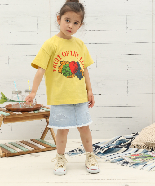FRUIT OF THE LOOM（フルーツオブザルーム）の「【Fruit Of The Loom(フルーツオブザルーム)】別注ロゴS/S T(KIDS)（Tシャツ/カットソー・キッズ・ブルー/イエロー/ホワイト/ピンク・X-LARGE/XX-LARGE/SMALL/MEDIUM/LARGE）」の17枚目の写真