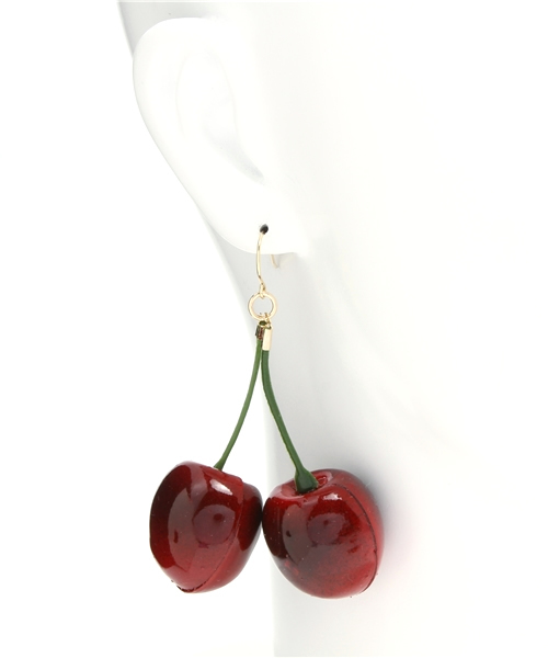 WEGO（ウィゴー）の「WEGO/さくらんぼピアス（ピアス（両耳用）・レディース・レッド・FREE）」の3枚目の写真