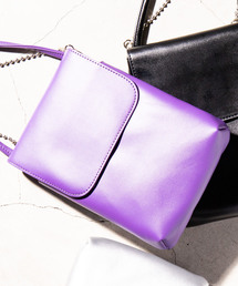 WEGO/ダブルチェーンフラップポシェット