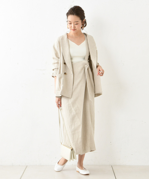 DouDou(ドゥドゥ)の「ダブルジャケット(テーラードジャケット・レディース・ブラウン/ベージュ・FREE)」の6枚目の写真