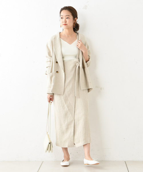 DouDou(ドゥドゥ)の「ダブルジャケット(テーラードジャケット・レディース・ブラウン/ベージュ・FREE)」の12枚目の写真