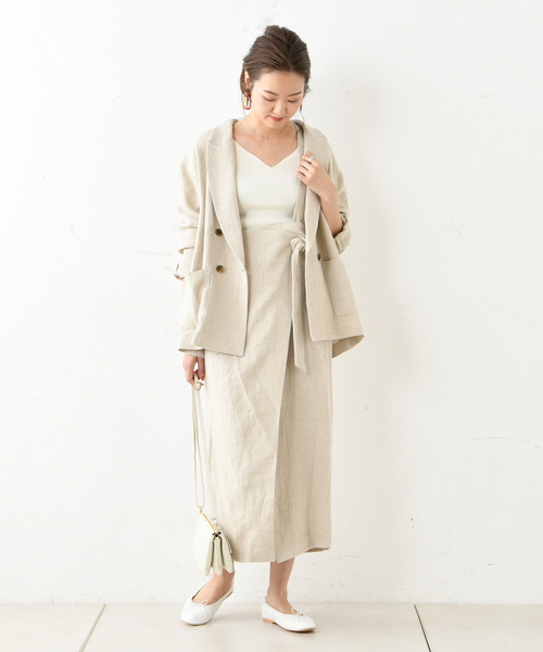 DouDou(ドゥドゥ)の「ダブルジャケット(テーラードジャケット・レディース・ブラウン/ベージュ・FREE)」の13枚目の写真