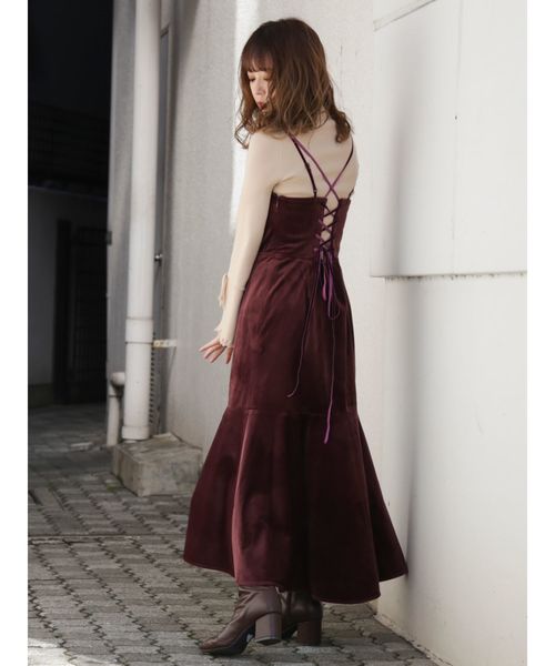 dazzlin（ダズリン）の「ベッチンキャミフレアマキシワンピース（ワンピース・レディース・ボルドー/その他1/ブラック・MEDIUM/SMALL）」の19枚目の写真