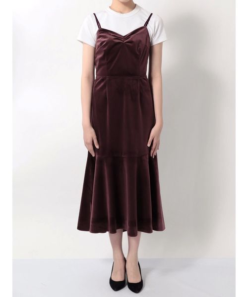 dazzlin（ダズリン）の「ベッチンキャミフレアマキシワンピース（ワンピース・レディース・ボルドー/その他1/ブラック・MEDIUM/SMALL）」の20枚目の写真