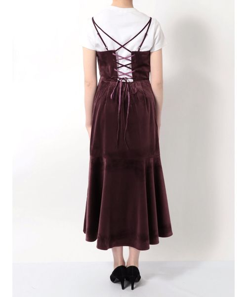 dazzlin（ダズリン）の「ベッチンキャミフレアマキシワンピース（ワンピース・レディース・ボルドー/その他1/ブラック・MEDIUM/SMALL）」の10枚目の写真