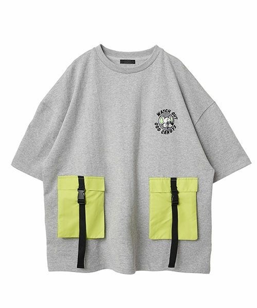 Candy Stripper（キャンディストリッパー）の「ODD CANDYS POCKET トップス（Tシャツ/カットソー・レディース・ヘザーグレー/ブラック/パープル・2）」の5枚目の写真
