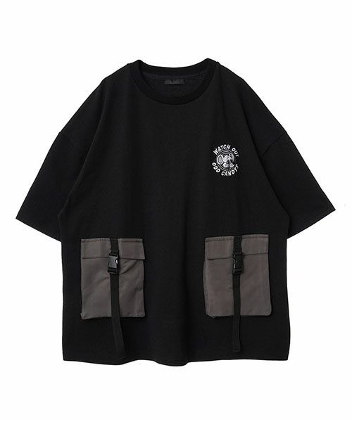 Candy Stripper（キャンディストリッパー）の「ODD CANDYS POCKET トップス（Tシャツ/カットソー・レディース・ヘザーグレー/ブラック/パープル・2）」の4枚目の写真