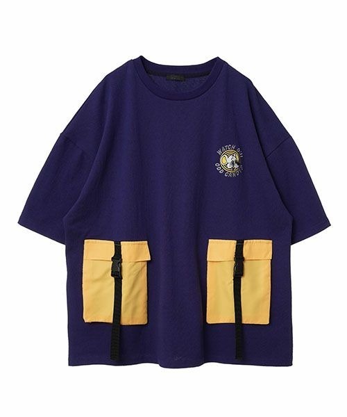 Candy Stripper（キャンディストリッパー）の「ODD CANDYS POCKET トップス（Tシャツ/カットソー・レディース・ヘザーグレー/ブラック/パープル・2）」の6枚目の写真