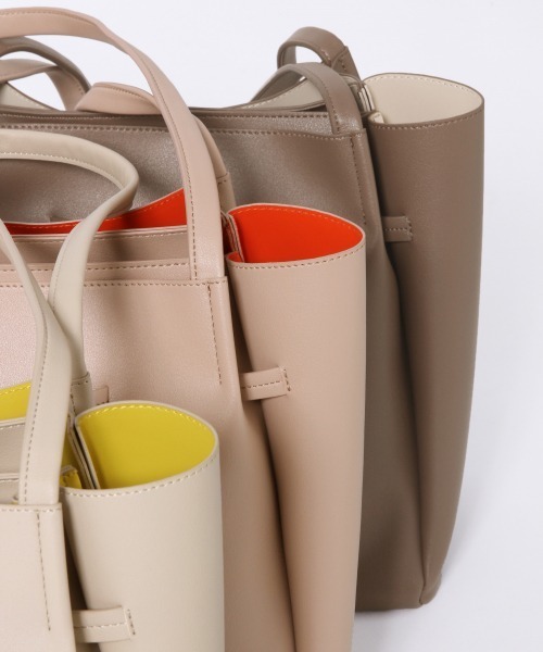 GLOBAL WORK（グローバルワーク）の「10ポケ肩掛けA4トート/861838（トートバッグ・レディース・ブラウン/ベージュ/オフホワイト/ブラック・FREE）」の14枚目の写真