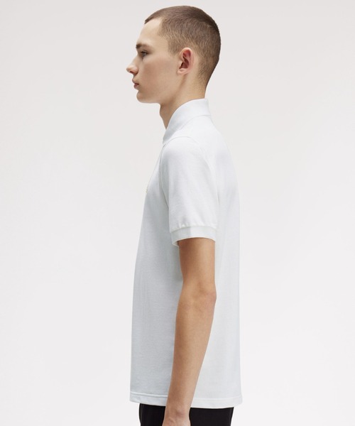 FRED PERRY フレッドペリー ポロシャツ イングランド製 38M相当 白 FRED PERRY【フレッドペリー】twin tipped fred perry shirt