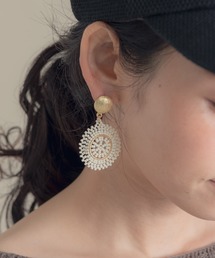 Libra Cue | Libra ビーズサークルピアス(ピアス（両耳用）)