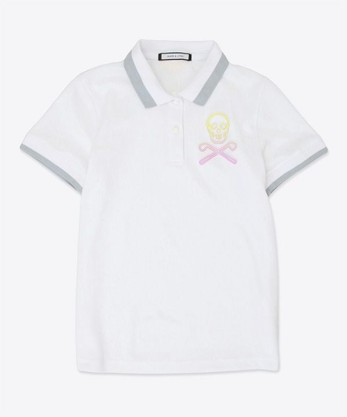 MARK & LONA(マークアンドロナ)の「Luncher Polo | WOMEN(ポロシャツ・レディース・ホワイト/オレンジ/グリーン/ネイビー・36/38/40)」の2枚目の写真