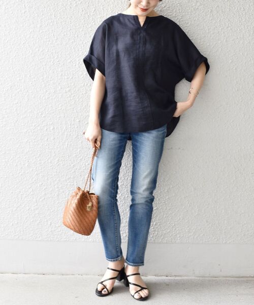 SHIPS for women - 新品 SHIPS テレデランリネンドルマンスリーブブラウス ホワイト セール】【WEB限定】〈手洗い可能〉テレデランリネンドルマン