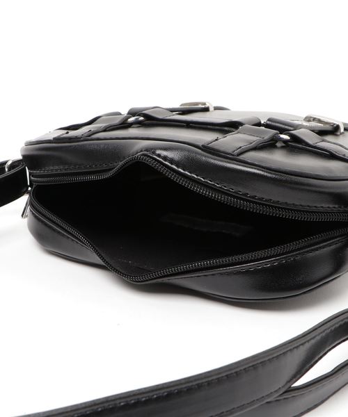 WEGO（ウィゴー）の「WEGO/ハート型ショルダーバッグ（ショルダーバッグ・レディース・ブラック/ホワイト・FREE）」の5枚目の写真