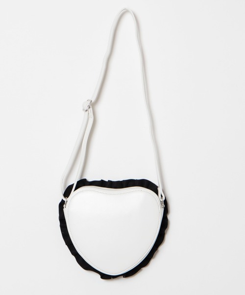 WEGO（ウィゴー）の「WEGO/ハート型ショルダーバッグ（ショルダーバッグ・レディース・ブラック/ホワイト・FREE）」の10枚目の写真