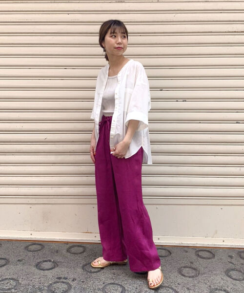 fredy repit(フレディレピ)の「バンドカラーシャツ(シャツ/ブラウス・レディース・オフホワイト/キャメル/カーキ・38)」の18枚目の写真