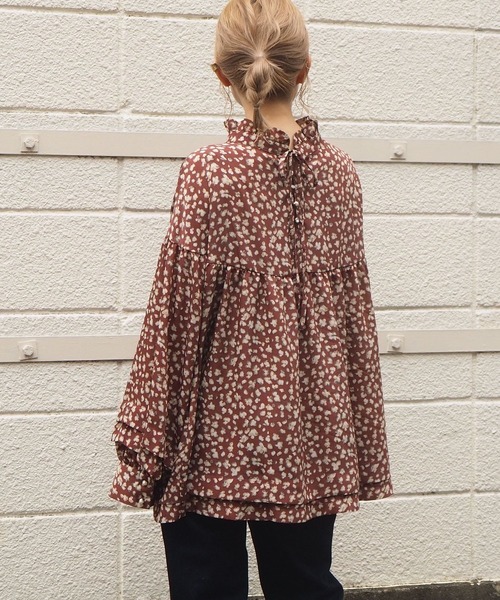 tiptop（ティップトップ）の「キラキラハイネックフレアブラウス（シャツ/ブラウス・レディース・ブラック/パープル/オフホワイト/グリーン/A/B・FREE）」の15枚目の写真