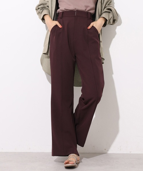 one after another NICE CLAUP（ワンアフターアナザーナイスクラップ）の「センタータックカラースラックス（スラックス・レディース・ベージュ/イエロー/ボルドー・SMALL/MEDIUM）」の3枚目の写真