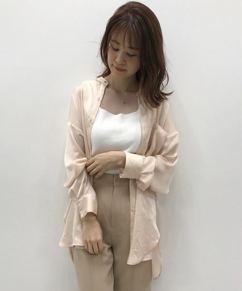 one after another NICE CLAUP（ワンアフターアナザーナイスクラップ）の「センタータックカラースラックス（スラックス・レディース・ベージュ/イエロー/ボルドー・SMALL/MEDIUM）」の6枚目の写真