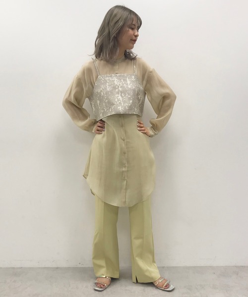 one after another NICE CLAUP（ワンアフターアナザーナイスクラップ）の「センタータックカラースラックス（スラックス・レディース・ベージュ/イエロー/ボルドー・SMALL/MEDIUM）」の15枚目の写真