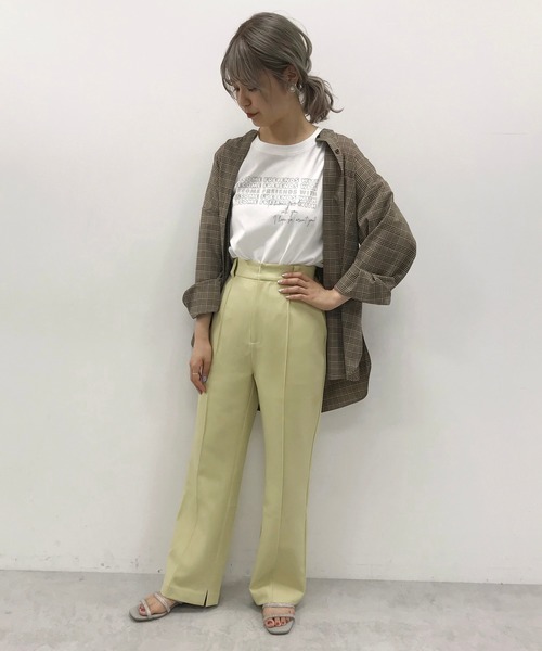 one after another NICE CLAUP（ワンアフターアナザーナイスクラップ）の「センタータックカラースラックス（スラックス・レディース・ベージュ/イエロー/ボルドー・SMALL/MEDIUM）」の19枚目の写真