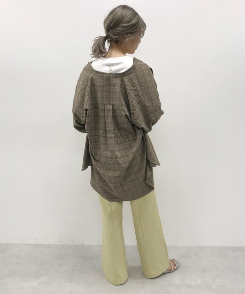 one after another NICE CLAUP（ワンアフターアナザーナイスクラップ）の「センタータックカラースラックス（スラックス・レディース・ベージュ/イエロー/ボルドー・SMALL/MEDIUM）」の18枚目の写真