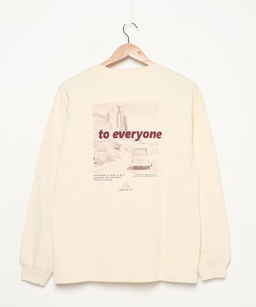 POWER TO THE PEOPLE(パワートゥーザピープル)の「POWER TO THE PEOPLE ヴィンテージイラスト&フォトプリント長袖Tシャツ(Tシャツ/カットソー・メンズ・チャコールグレー/ブラウン/オフホワイト/グリーン/サンドベージュ/ホワイト系その他/グリーン系その他/ホワイト系その他2/ホワイト系その他3/ホワイト系その他4・LL/M/L)」の20枚目の写真