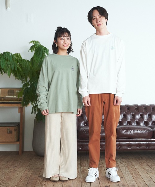POWER TO THE PEOPLE(パワートゥーザピープル)の「POWER TO THE PEOPLE ヴィンテージイラスト&フォトプリント長袖Tシャツ(Tシャツ/カットソー・メンズ・チャコールグレー/ブラウン/オフホワイト/グリーン/サンドベージュ/ホワイト系その他/グリーン系その他/ホワイト系その他2/ホワイト系その他3/ホワイト系その他4・LL/M/L)」の11枚目の写真