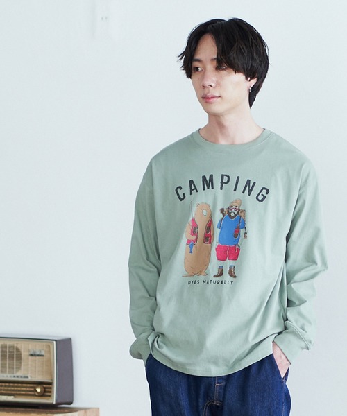 POWER TO THE PEOPLE(パワートゥーザピープル)の「POWER TO THE PEOPLE ヴィンテージイラスト&フォトプリント長袖Tシャツ(Tシャツ/カットソー・メンズ・チャコールグレー/ブラウン/オフホワイト/グリーン/サンドベージュ/ホワイト系その他/グリーン系その他/ホワイト系その他2/ホワイト系その他3/ホワイト系その他4・LL/M/L)」の15枚目の写真
