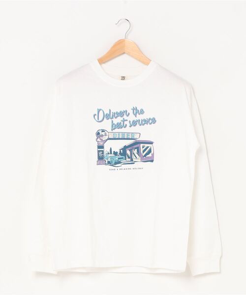 POWER TO THE PEOPLE(パワートゥーザピープル)の「POWER TO THE PEOPLE ヴィンテージイラスト&フォトプリント長袖Tシャツ(Tシャツ/カットソー・メンズ・チャコールグレー/ブラウン/オフホワイト/グリーン/サンドベージュ/ホワイト系その他/グリーン系その他/ホワイト系その他2/ホワイト系その他3/ホワイト系その他4・LL/M/L)」の22枚目の写真