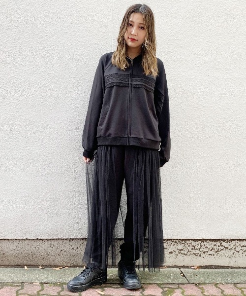 Candy Stripper（キャンディストリッパー）の「MAKE MY DAY JERSEY ブルゾン（ブルゾン・レディース・ブラック/ネイビー・2）」の12枚目の写真